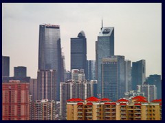 Guangzhou skyline from our hotel room at the Yutong Hotel: Zhujiang New Town.